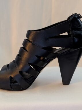 Franco Sarto Black High Heel Sandal - Women Size 6.5